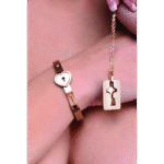 Pulsera con cadena de llaves en oro rosa - Imagen 6