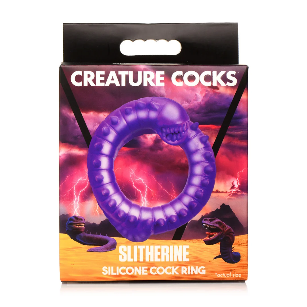 Anillo para el pene de silicona Slitherine morado - Imagen 2