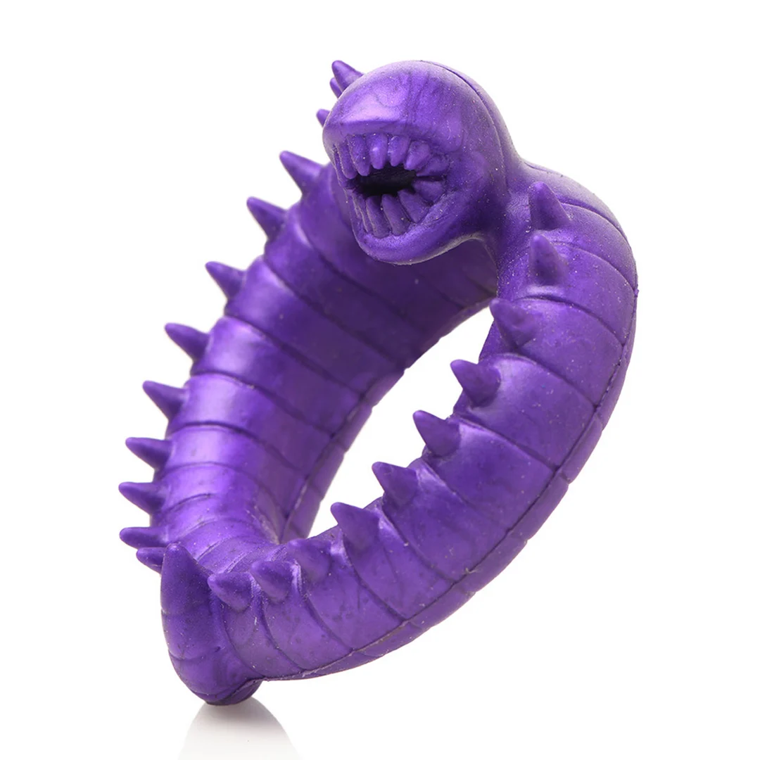 Anillo para el pene de silicona Slitherine morado - Imagen 4