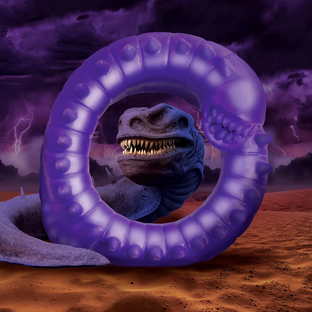 Anillo para el pene de silicona Slitherine morado - Imagen 5
