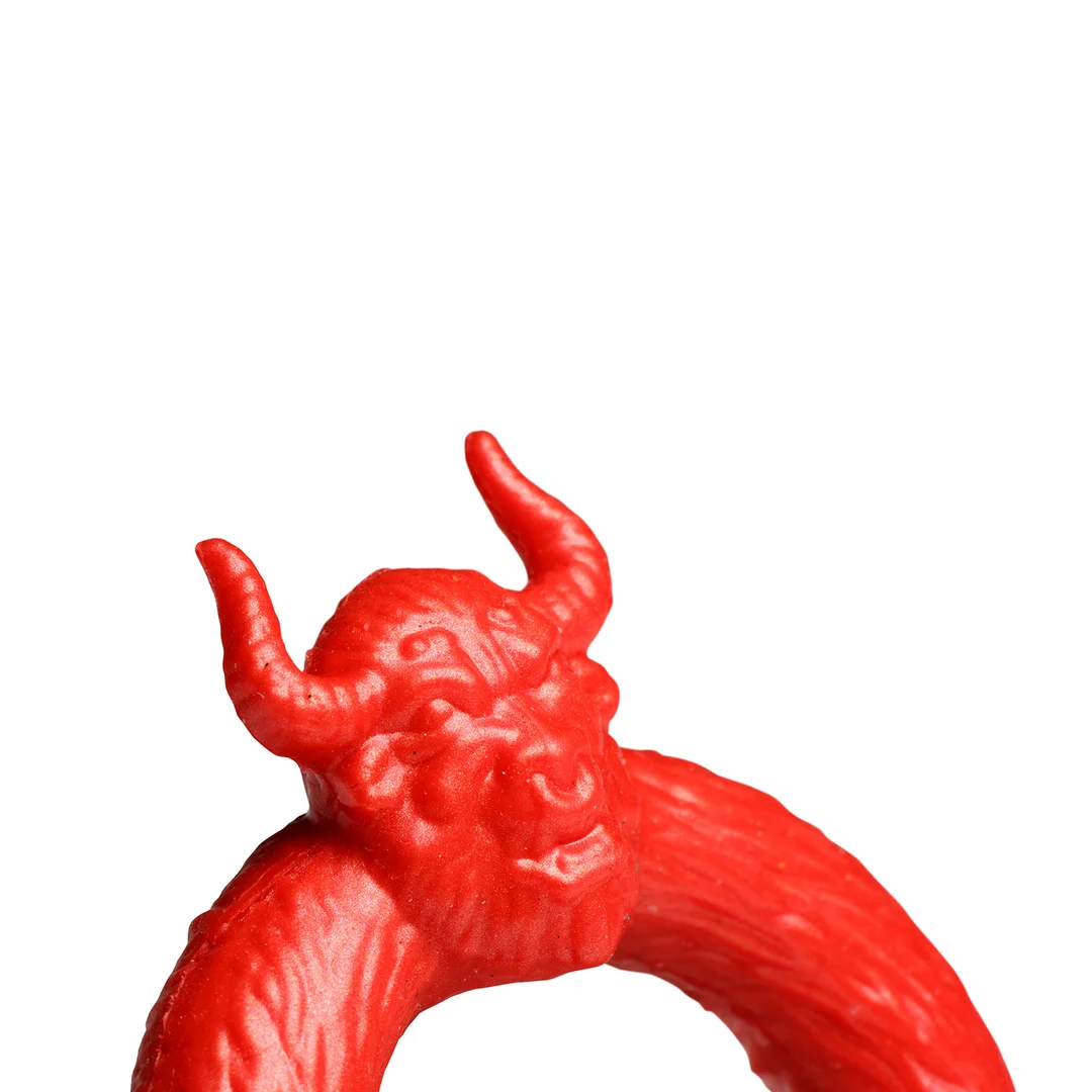 Anillo para el pene de silicona XR Brands Beast Mode rojo - Imagen 5