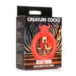 Anillo para el pene de silicona XR Brands Beast Mode rojo