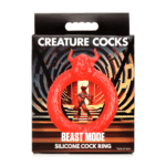 Anillo para el pene de silicona XR Brands Beast Mode rojo - Imagen 2