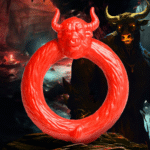 Anillo para el pene de silicona XR Brands Beast Mode rojo - Imagen 4