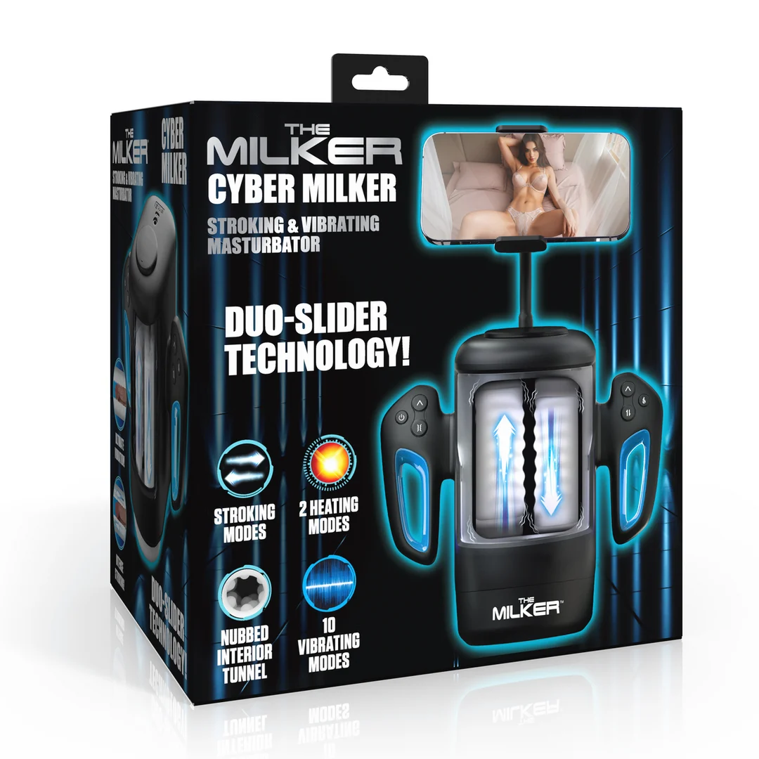 Masturbador XR Brands Cyber Milker con soporte para teléfono - Imagen 1