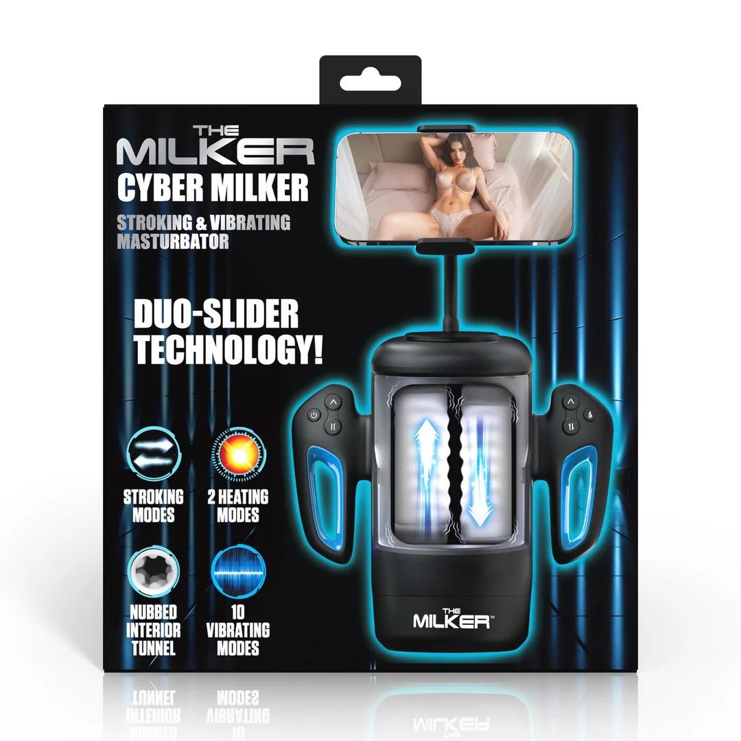 Masturbador XR Brands Cyber Milker con soporte para teléfono - Imagen 2