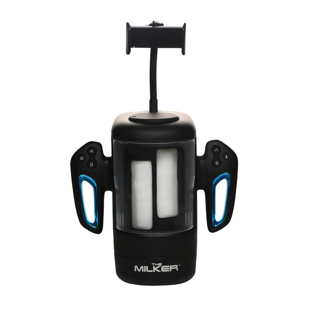 Masturbador XR Brands Cyber Milker con soporte para teléfono - Imagen 5