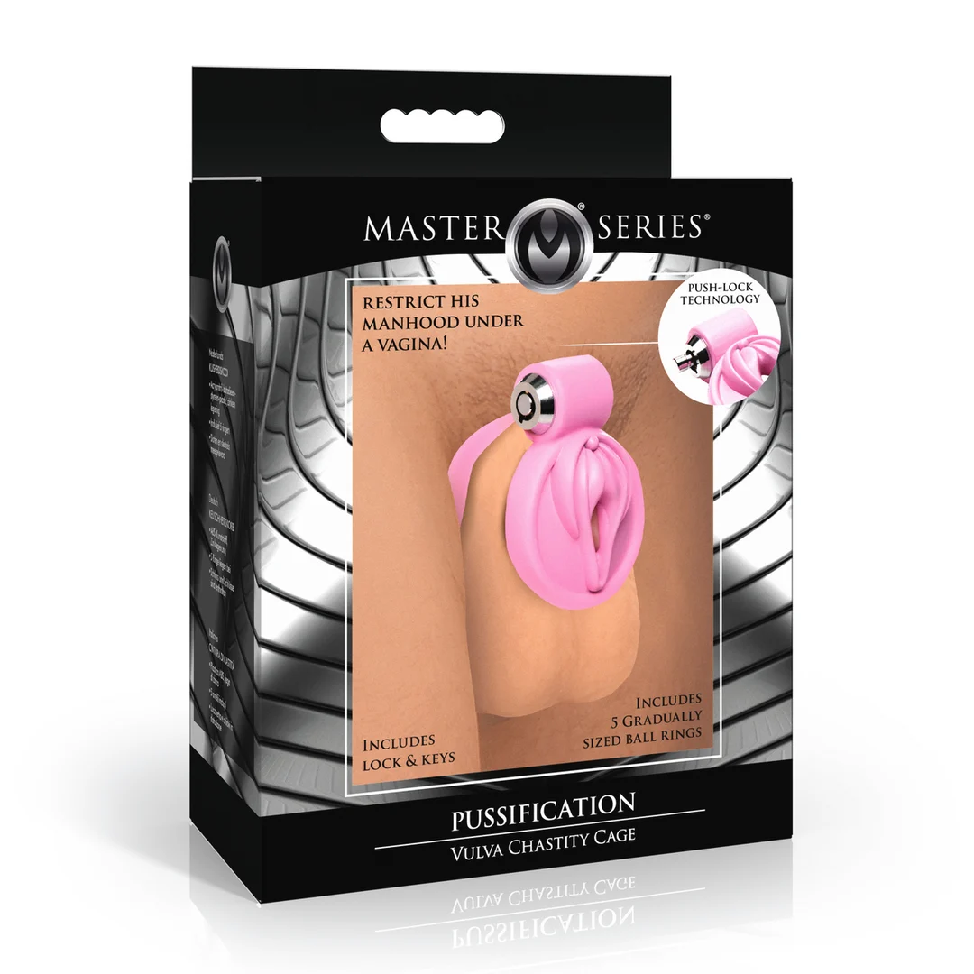 AH542-2 Jaula de castidad vulvar Pussification rosa - Imagen 1