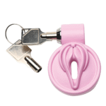 Jaula de castidad vulvar Pussification rosa - Imagen 3
