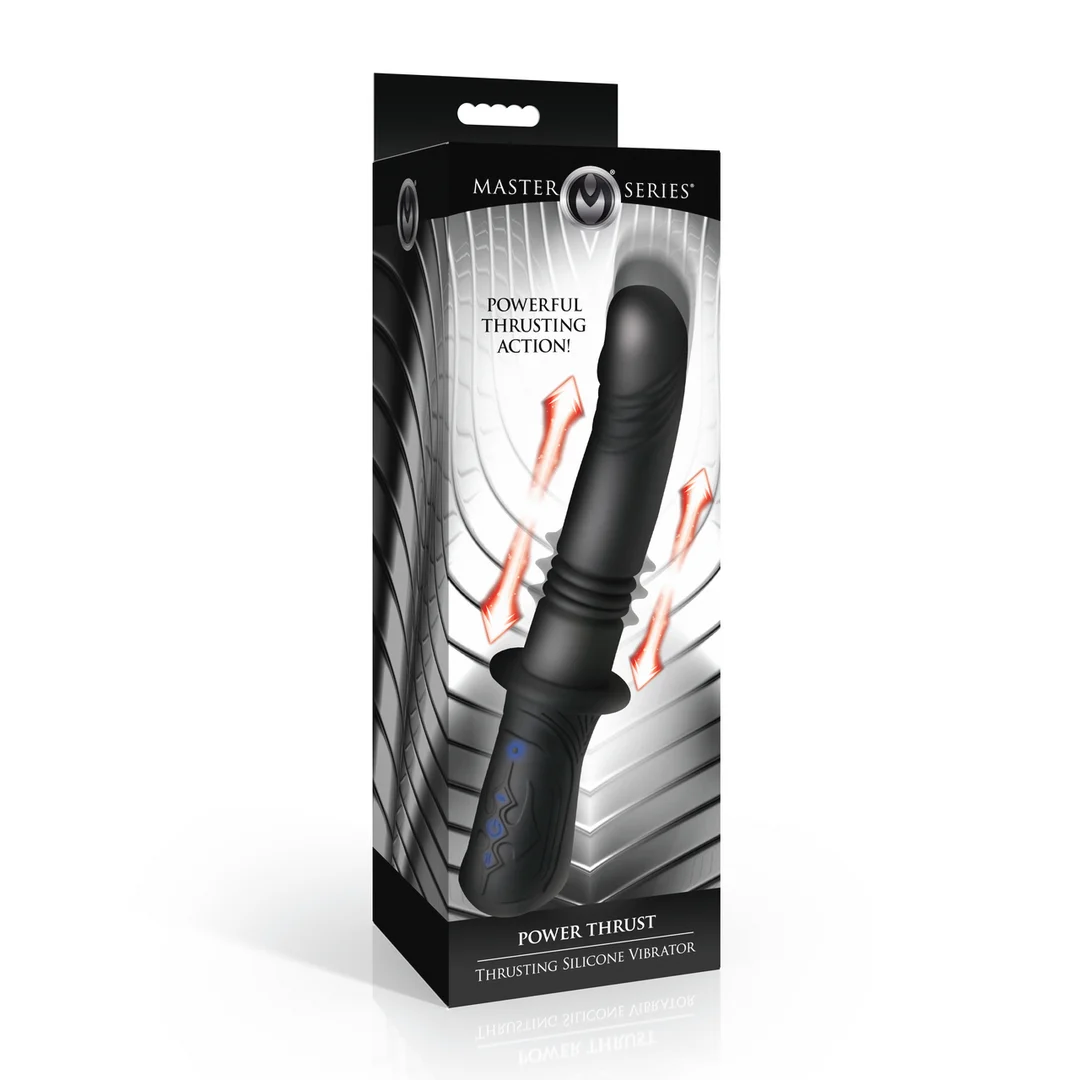 Vibrador de silicona de empuje XR Brands Power Thrust - Imagen 1