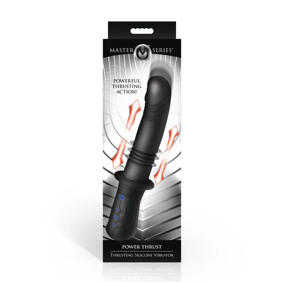 Vibrador de silicona de empuje XR Brands Power Thrust - Imagen 2