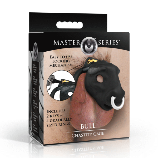 Jaula de castidad Bull negra