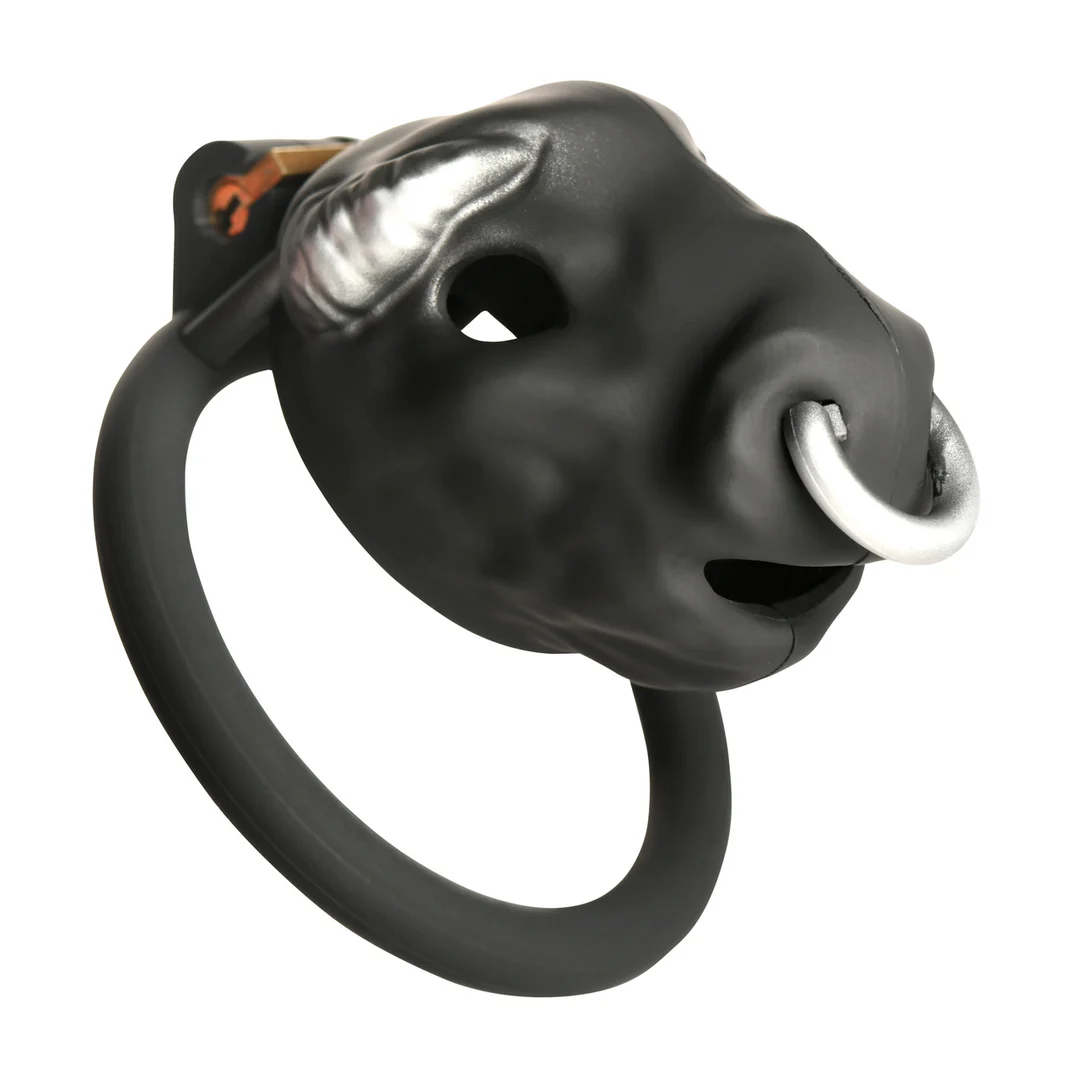 Jaula de castidad Bull negra - Imagen 4
