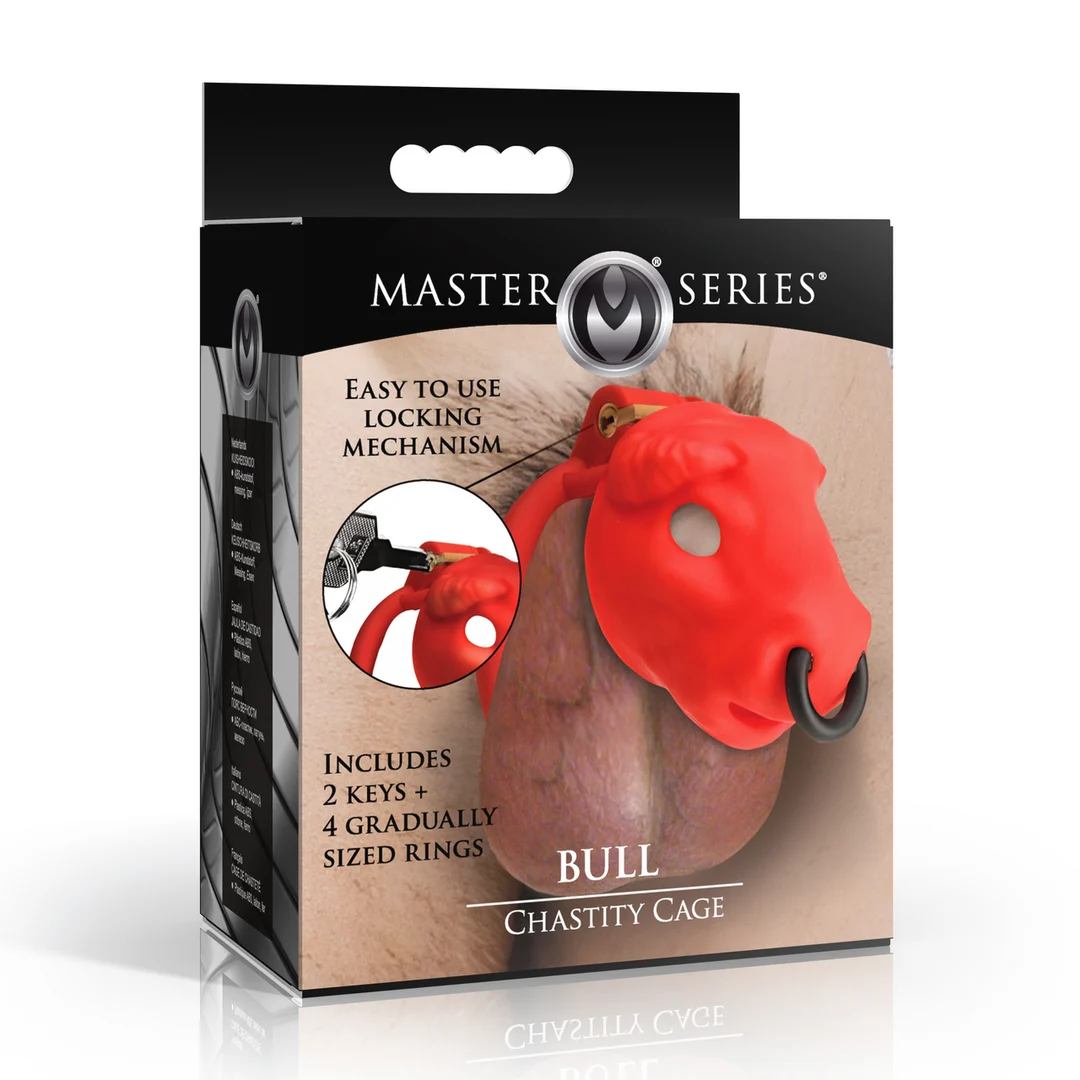 Jaula de castidad Bull negra - Imagen 5
