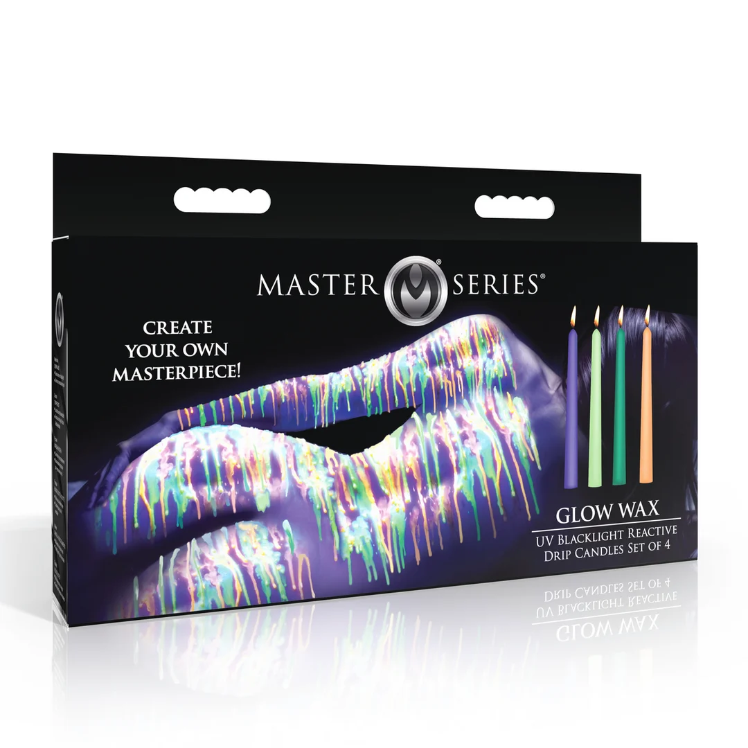 Velas de goteo UV Glow Wax, set de 4 - Imagen 1