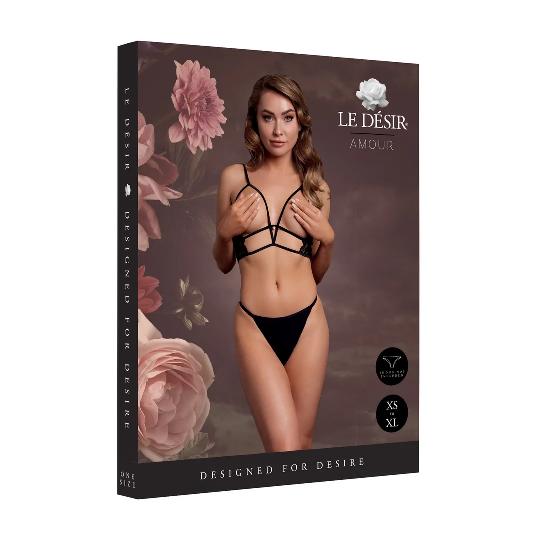 Sujetador de triángulo de encaje con copas abiertas para un look seductor – Le Desir - Imagen 1