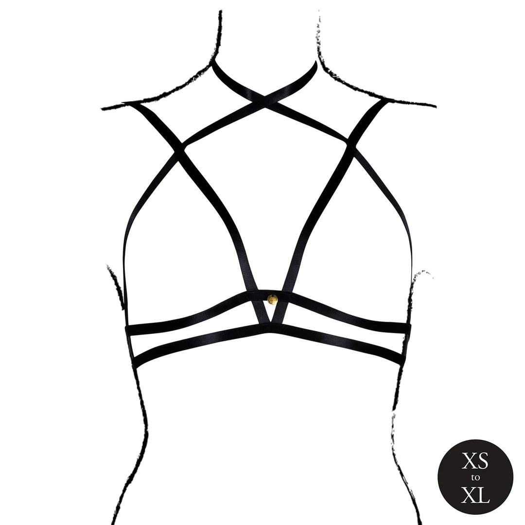 Lencería sensual con copas abiertas y tira al cuello para un look seductor – LIN - Imagen 4