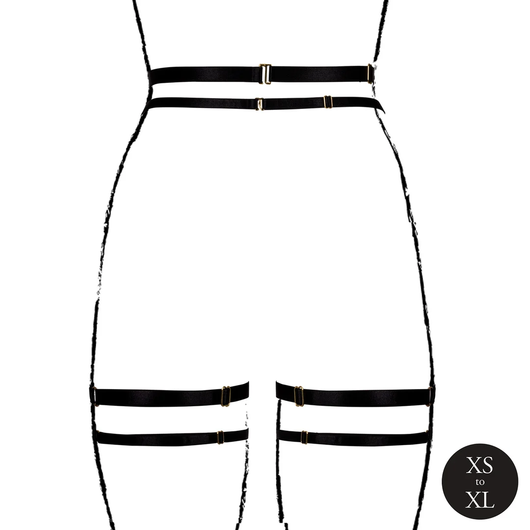 Conjunto de liguero con tiras dobles para un look curvy sensual – Le Desir - Imagen 11