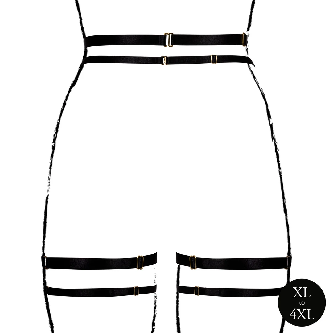 Conjunto de liguero con tiras dobles para un look curvy sensual – Le Desir - Imagen 5