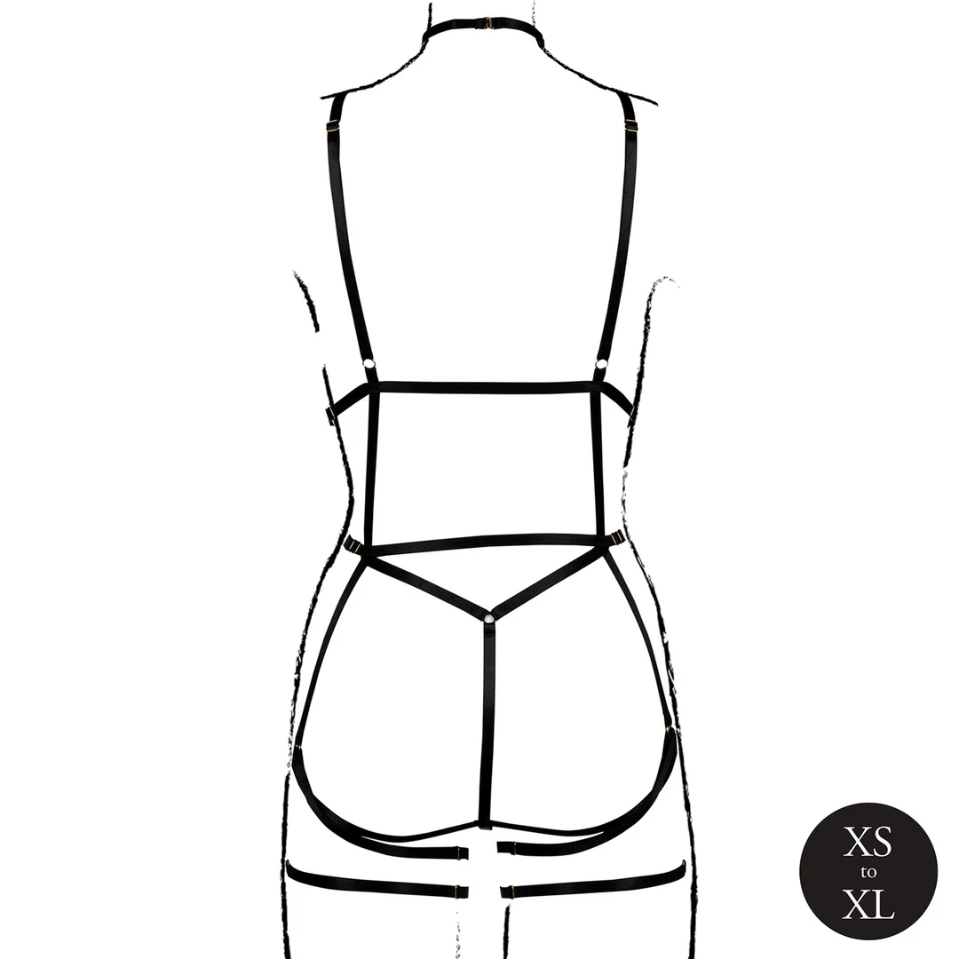 Body curvy con copas abiertas y ligueros para realzar tus curvas – LIN - Imagen 11