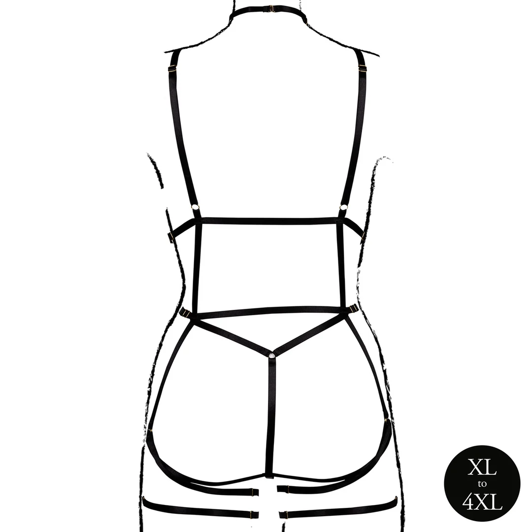Body curvy con copas abiertas y ligueros para realzar tus curvas – LIN - Imagen 5