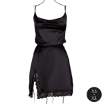 Vestido de satén para tallas grandes con espalda descubierta y abertura, puro glamour curvy – Le Desir - Imagen 10