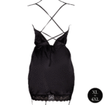 Vestido de satén para tallas grandes con espalda descubierta y abertura, puro glamour curvy – Le Desir - Imagen 5