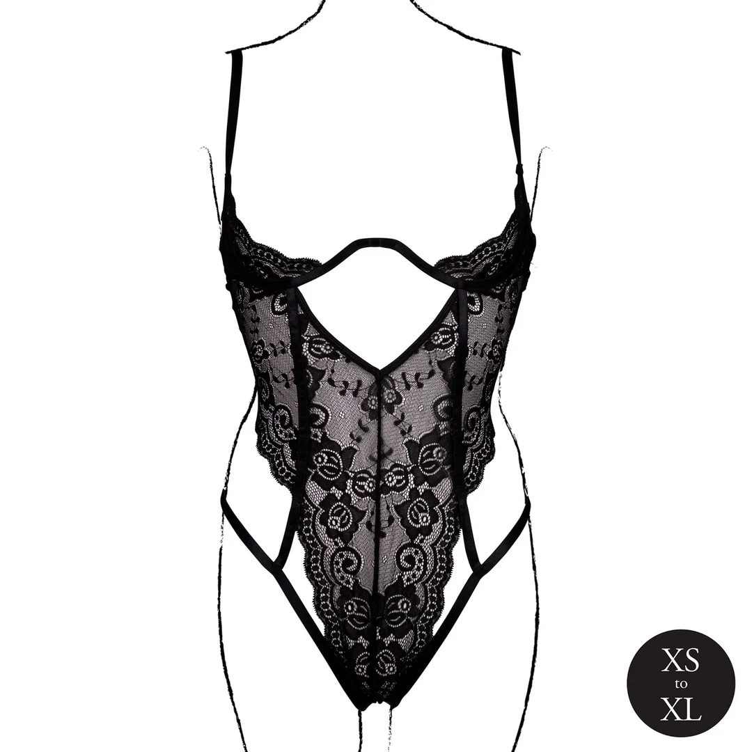 Body de encaje con copas abiertas para un look curvy seductor, Le Desir - Imagen 10