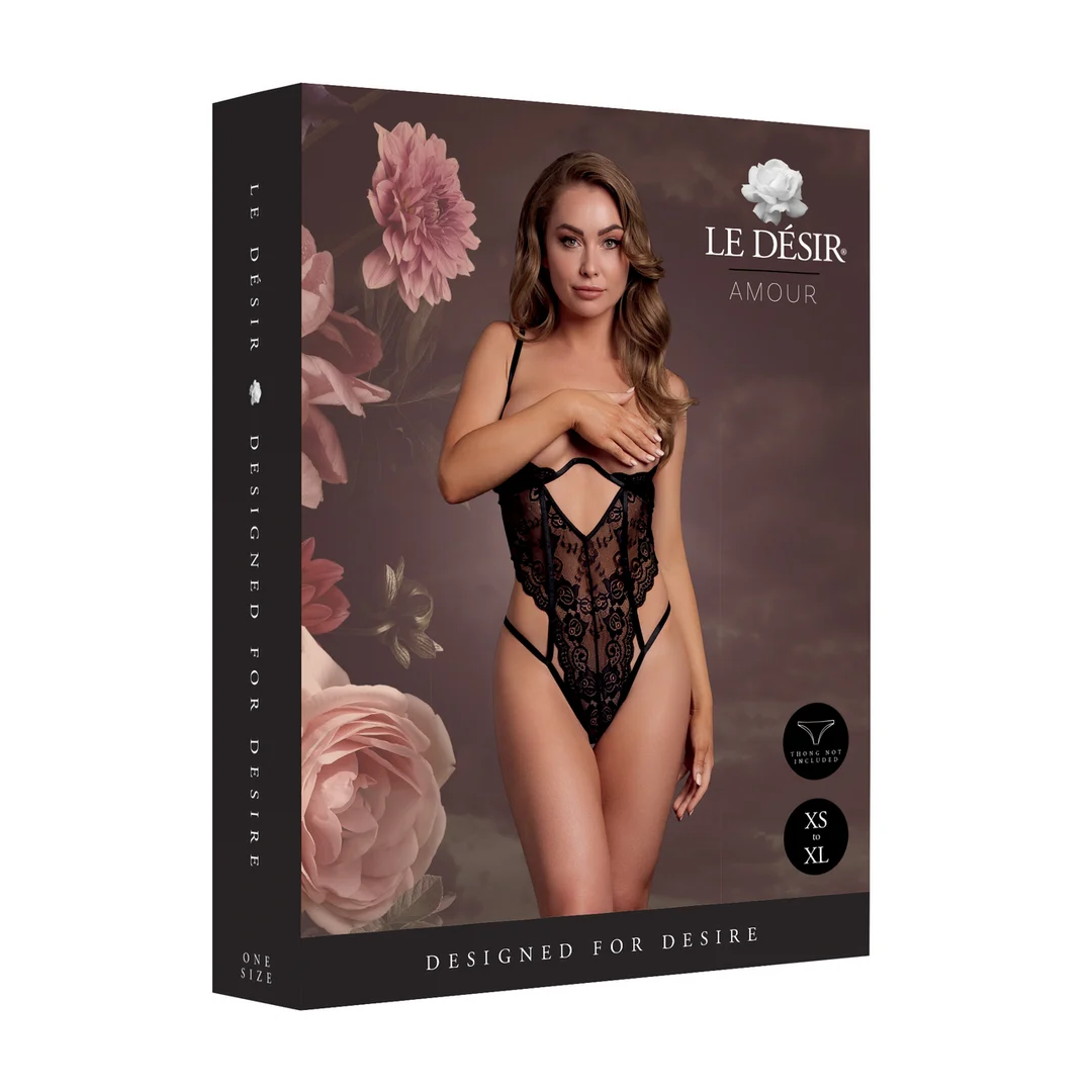 Body de encaje con copas abiertas para un look curvy seductor, Le Desir - Imagen 7
