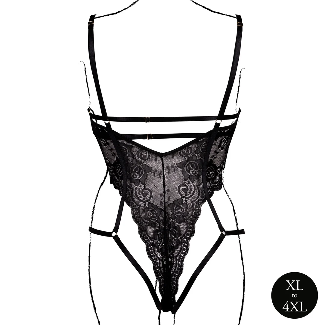 Body de encaje con copas abiertas para un look curvy seductor, Le Desir - Imagen 5