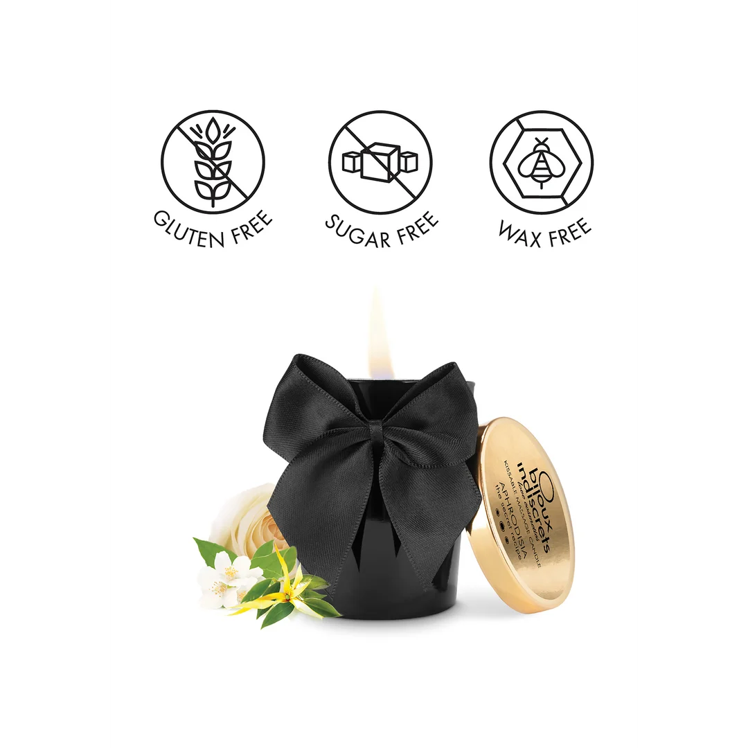 Vela de masaje Melt My Heart Aphrodisia (rosa, ylang ylang, jazmín y especias orientales) | Bijoux Indiscrets | 70 g - Imagen 4
