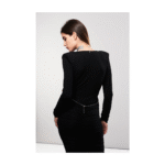 Choker de lencería bondage con caída metálica para un look sexy – Desirelle - Imagen 2