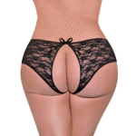 Culotte abierto de encaje con abertura trasera para un look seductor – Magic Silk