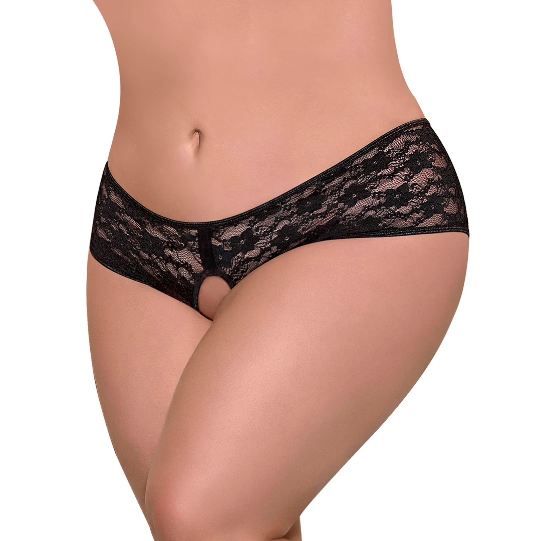 Culotte abierto de encaje con abertura trasera para un look seductor – Magic Silk - Imagen 2