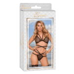 Conjunto negro de sujetador y tanga