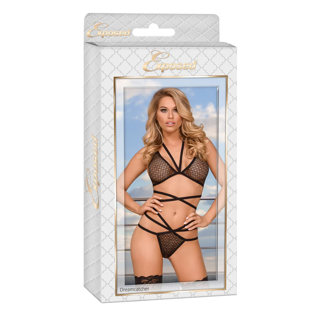 Conjunto negro de sujetador y tanga - Imagen 1