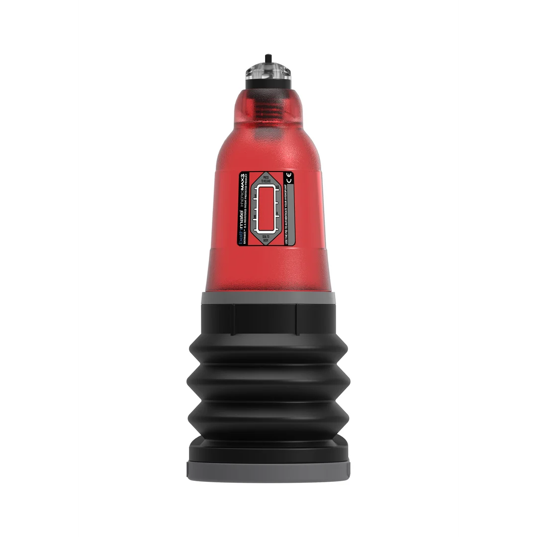 Bomba de pene manual Bathmate HydroMax3 roja - Imagen 2
