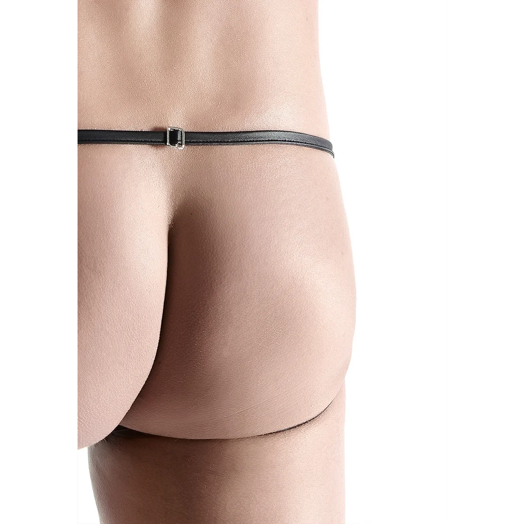 Jockstrap de hombre efecto wet look con efecto Big-Boss para realzar el perfil – LIN - Imagen 3