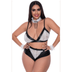 Conjunto de lencería negro con detalles de encaje para un look sensual – Magic Silk - Imagen 10