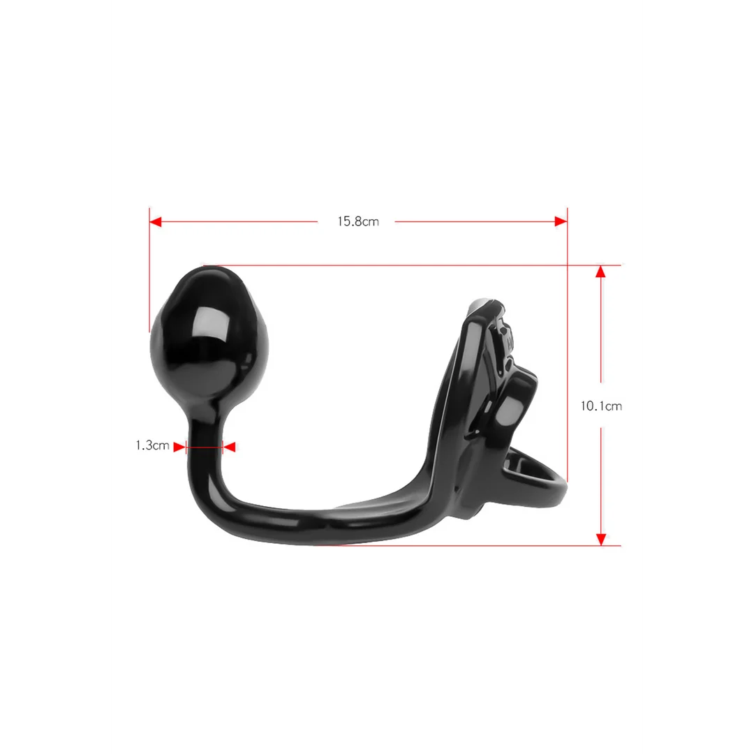 Armor Tug Lock con banda y plug anal - Imagen 3