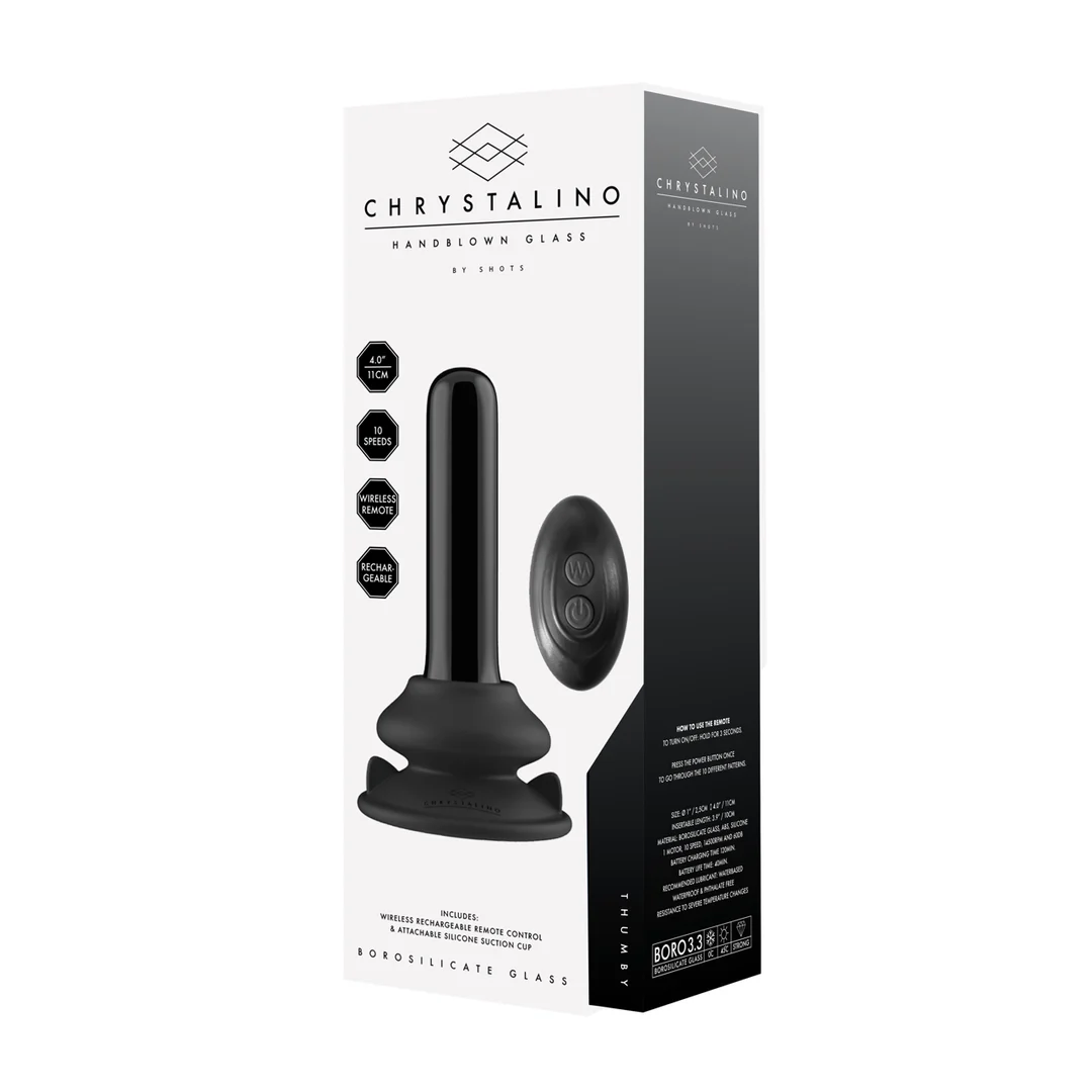Vibrador de cristal Thumby con ventosa - Imagen 3