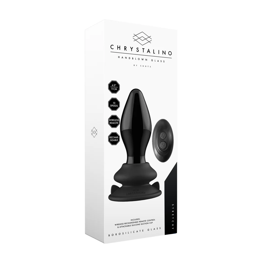 Vibrador de cristal elástico Chrystalino con ventosa - Imagen 1