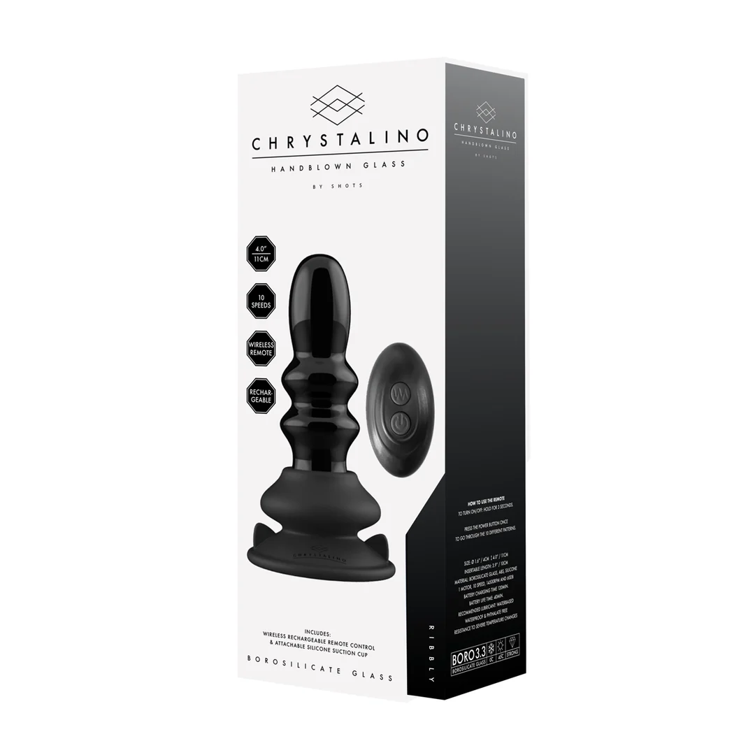 Vibrador de vidrio Ribbly con ventosa - Imagen 3