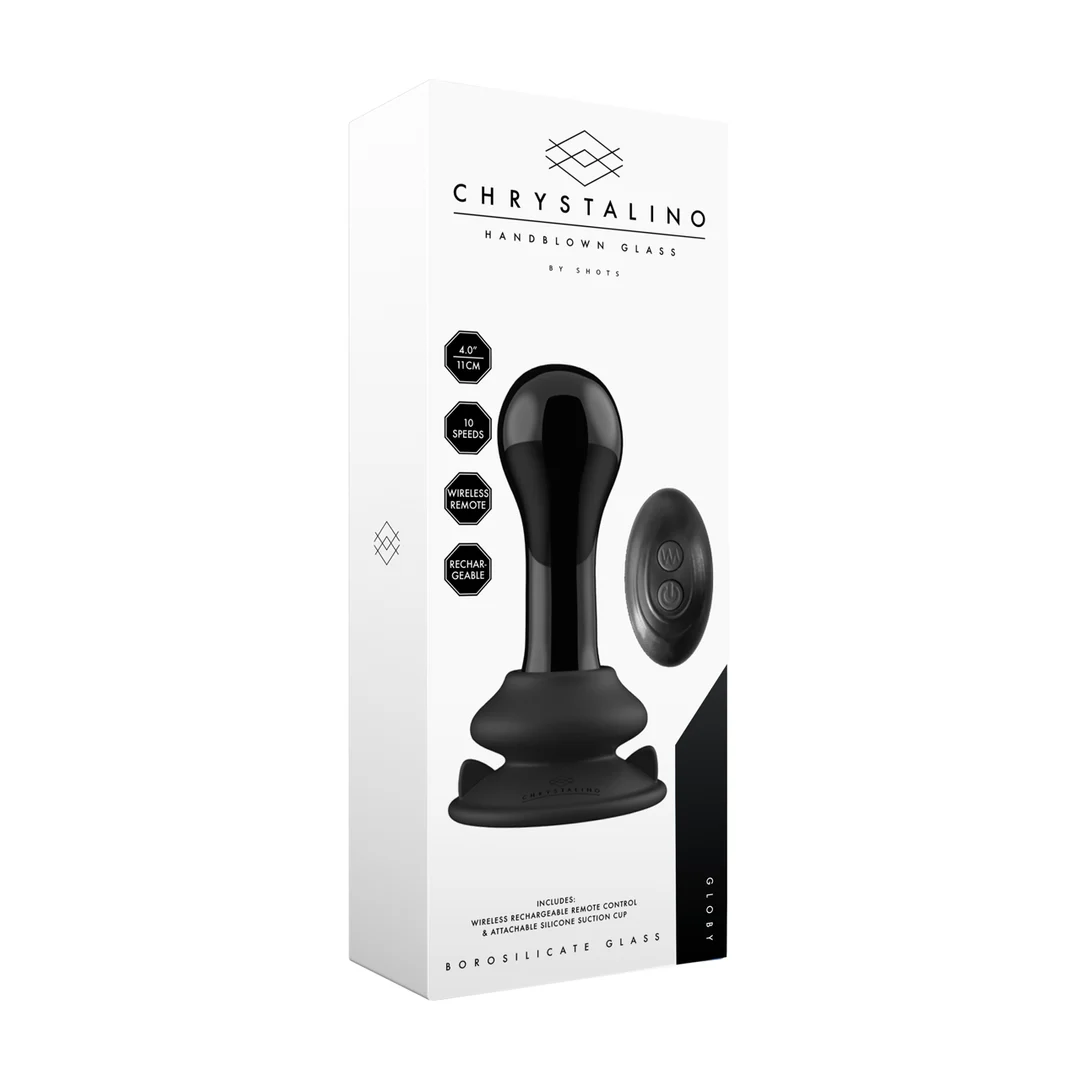 Vibrador de cristal Globy con ventosa - Imagen 1