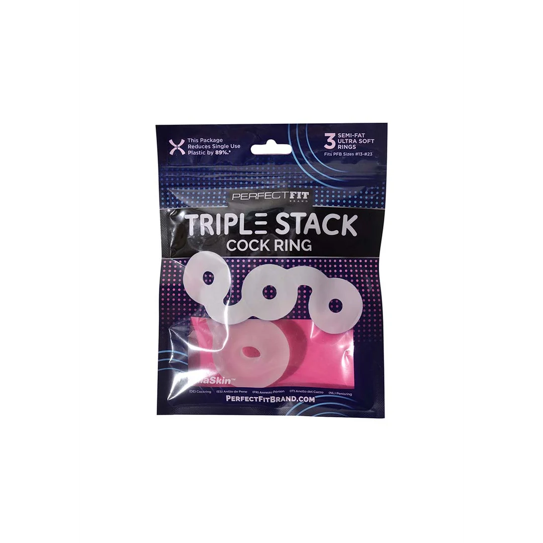 CR-18C-2 Anillos para el pene Triple Donut de PerfectFitBrand - Imagen 1