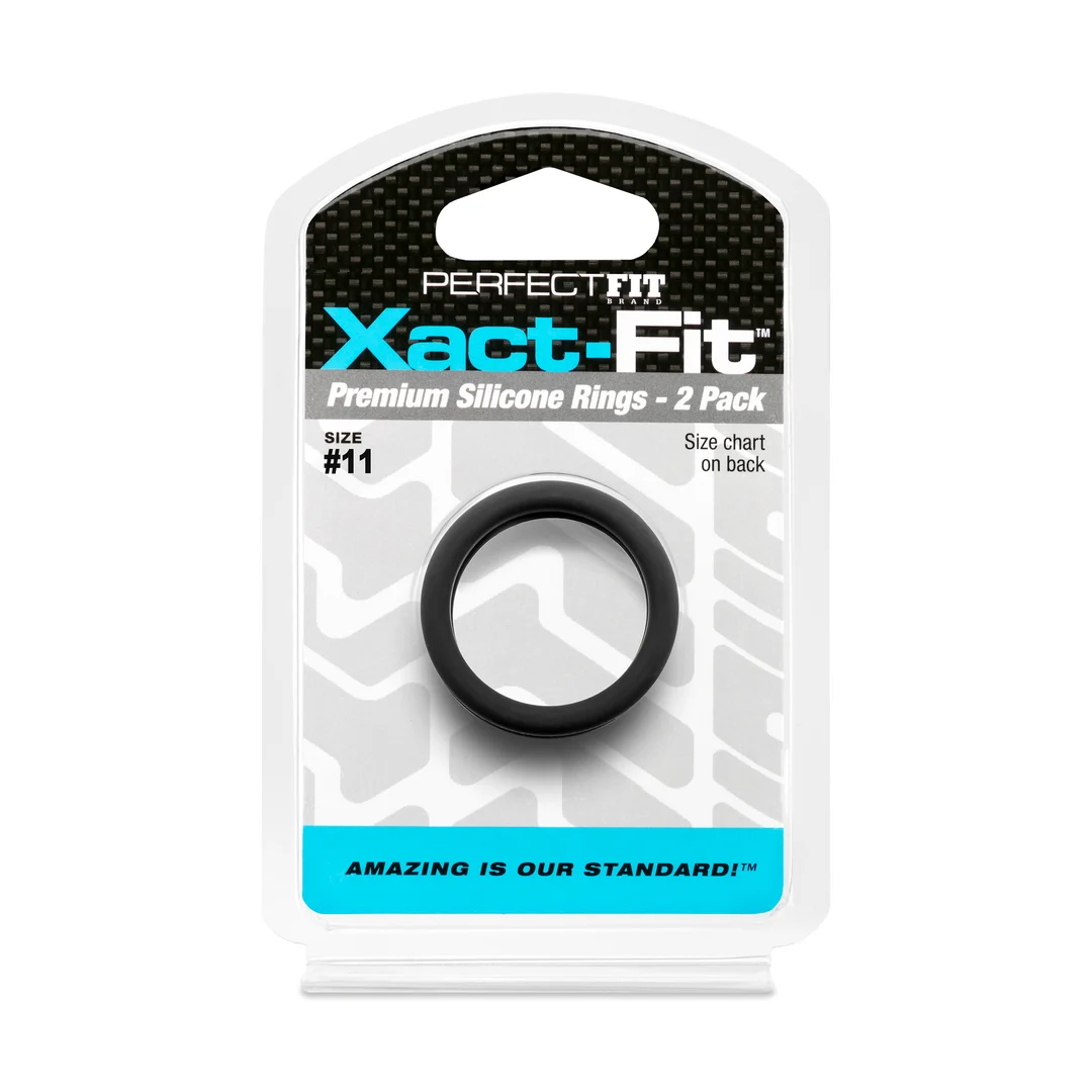 Anillos para el pene PerfectFitBrand Xact Fit talla 11, paquete de 2 - Imagen 1