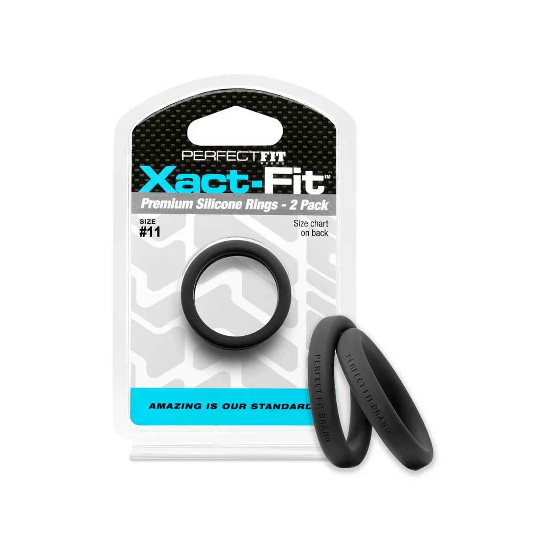 Anillos para el pene PerfectFitBrand Xact Fit talla 11, paquete de 2 - Imagen 4