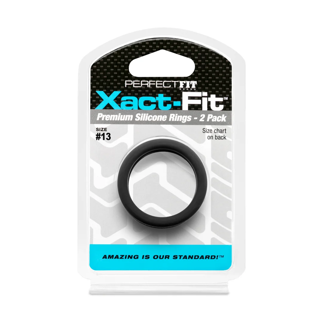 CR-76B-2 Anillos para el pene PerfectFit Xact Fit #13, pack de 2 - Imagen 1