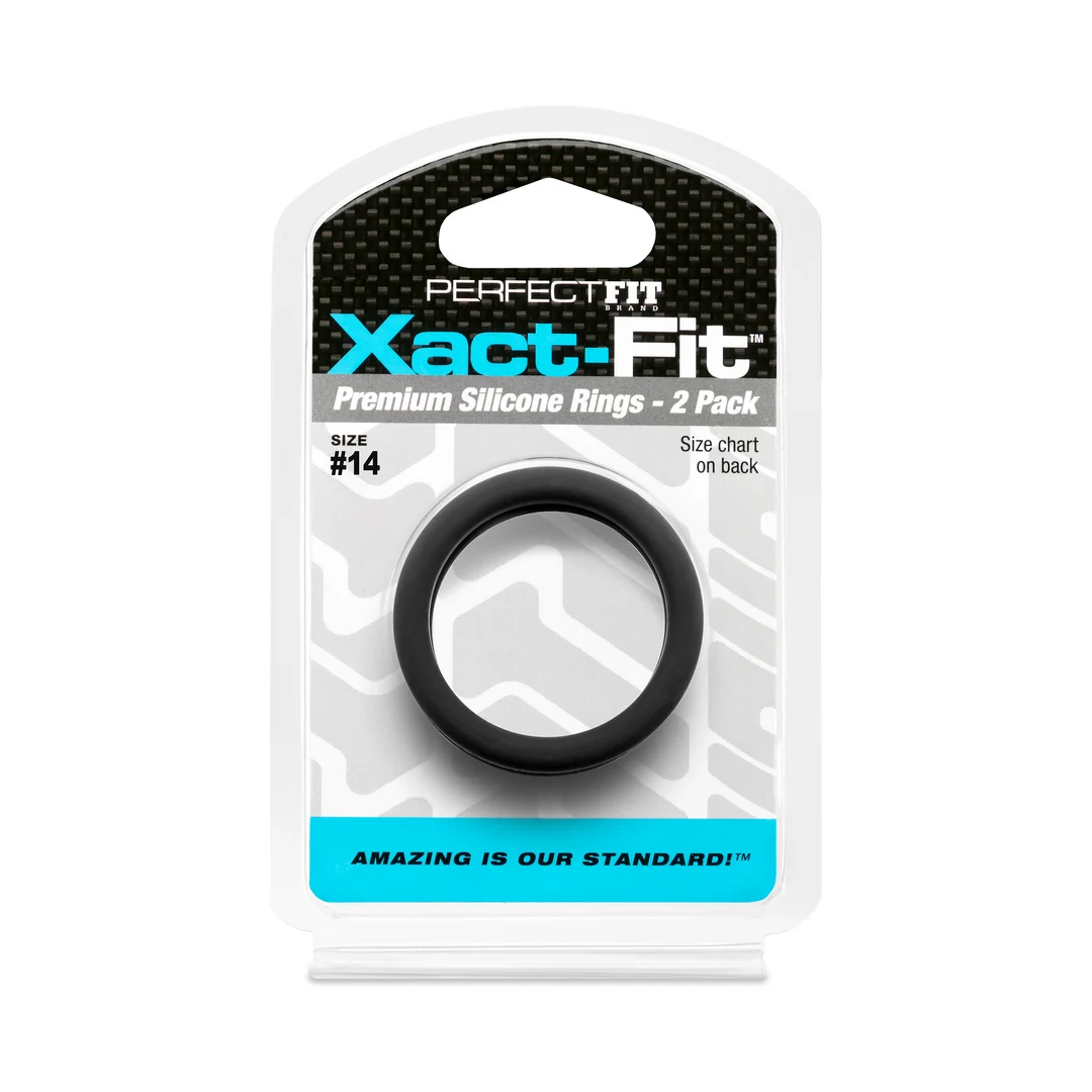 Anillo para el pene PerfectFit Xact Fit #14, paquete de 2 - Imagen 1