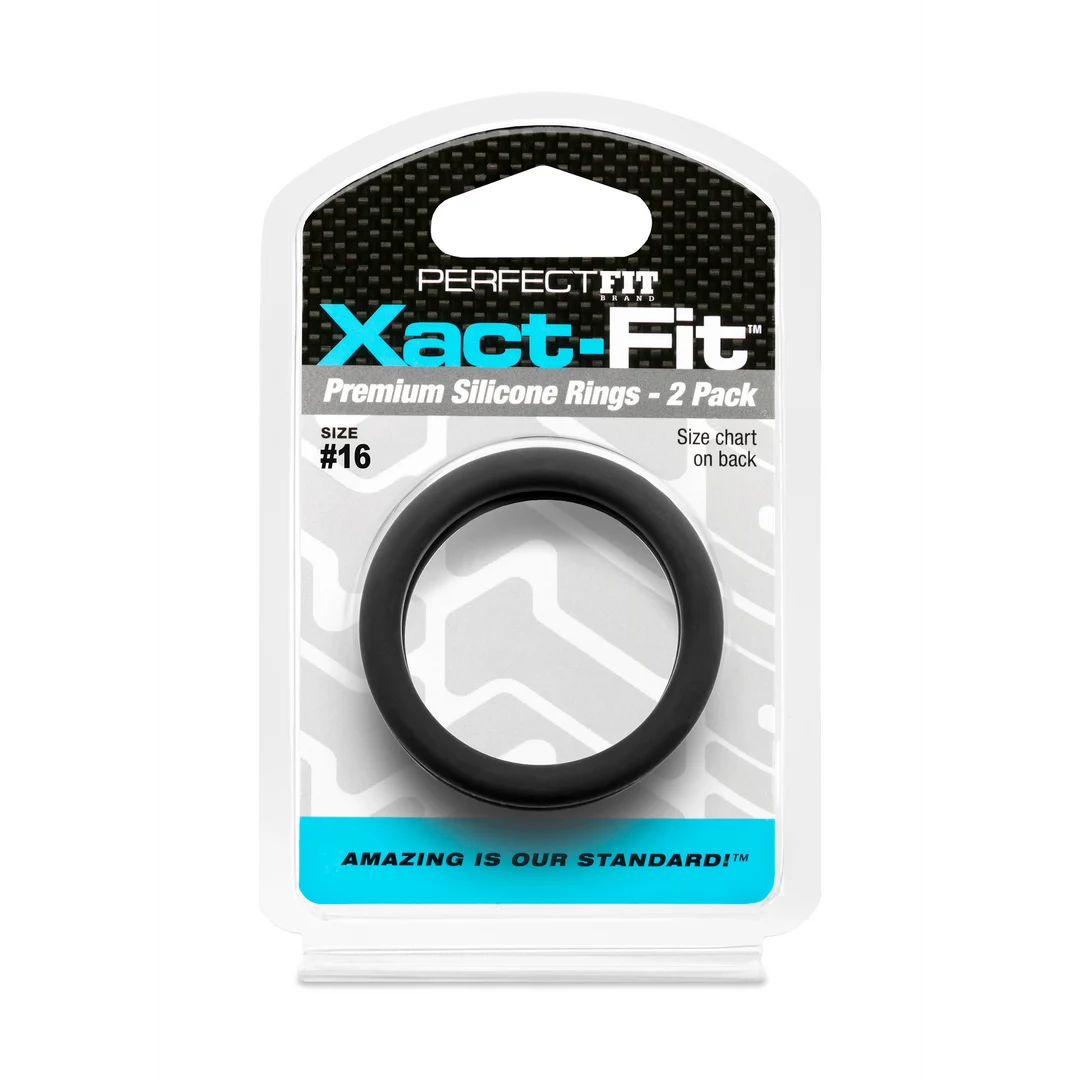 Anillo para el pene PerfectFit Xact Fit talla #16, pack de 2 - Imagen 1